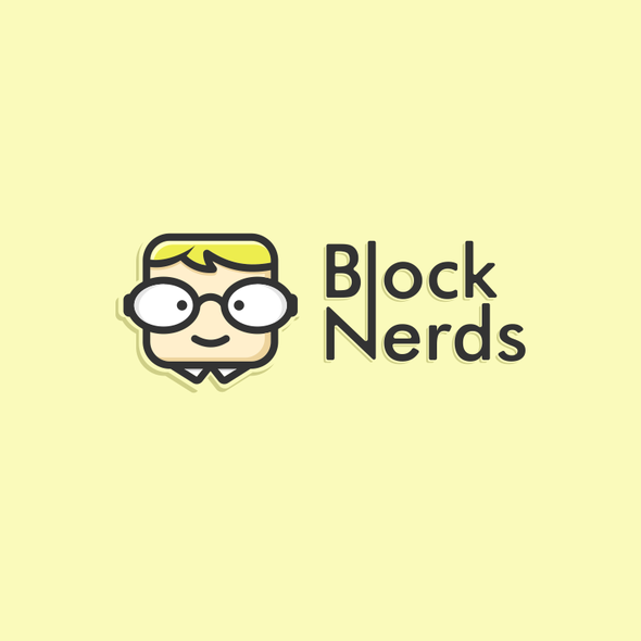 Geeky design with the title 'Block Nerds'