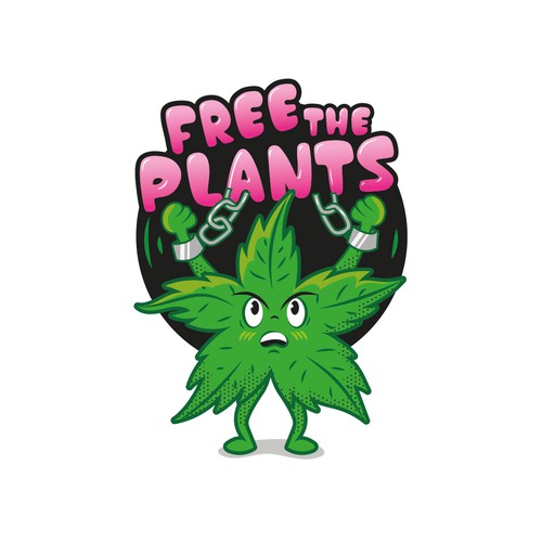Marijuana leaf design with the title 'Breaking chains'