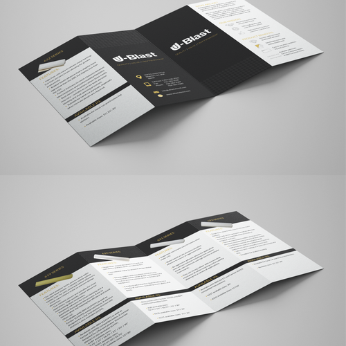 Subtle design with the title 'Brochure for U-Blast Stencil Ltd.'