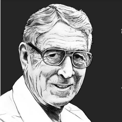 Caricature artwork with the title 'Inspiring Poster'