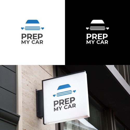 Detailing logo with the title 'Prep my car (Logo for auto detailing)'