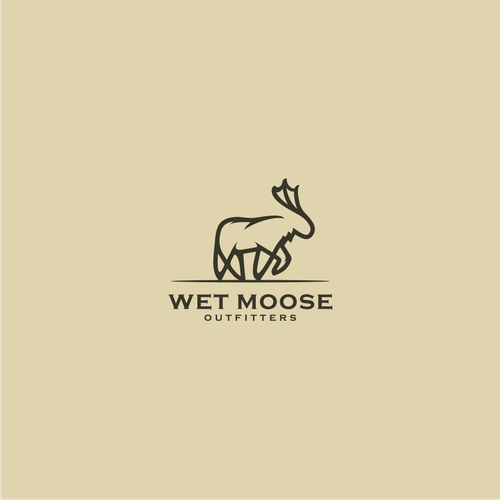 Athletic logo with the title 'Wet Moose Outfitters'