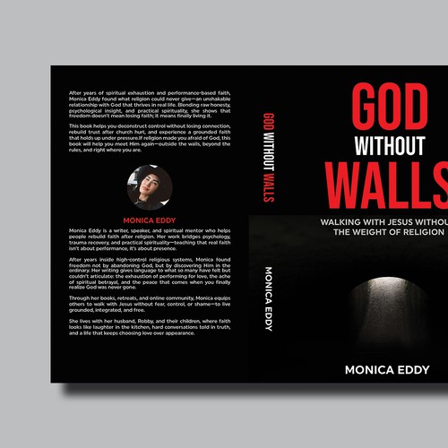 Spiritual book cover with the title 'God without walls'