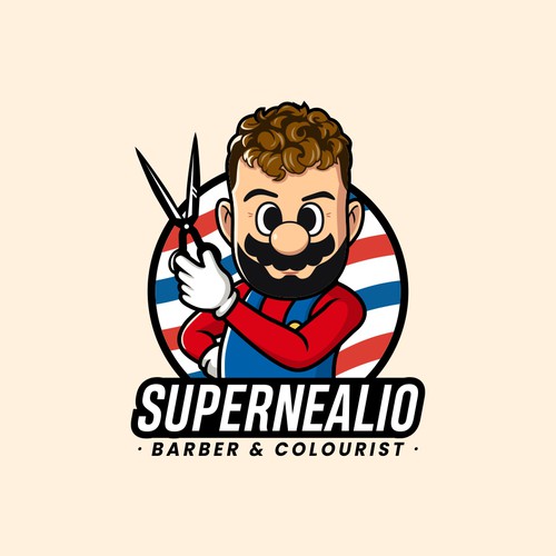 Barber logo with the title 'Supernealio'
