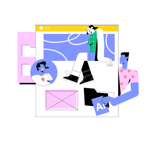 News design with the title 'illustration for company vision'