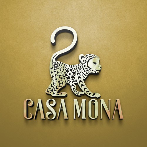 Exotic logo with the title 'Casa Mona Logo Design'