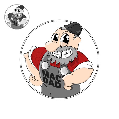 Charming design with the title 'MAC DAD'