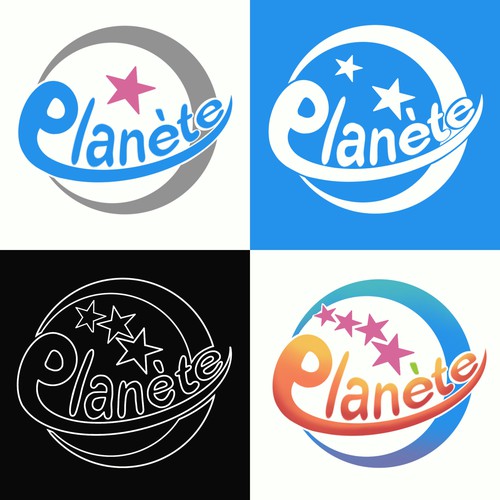 Digital art logo with the title 'Logo Planete'