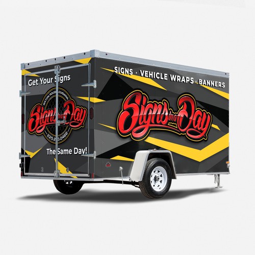 Trailer design with the title 'Trailer Wrap Design'