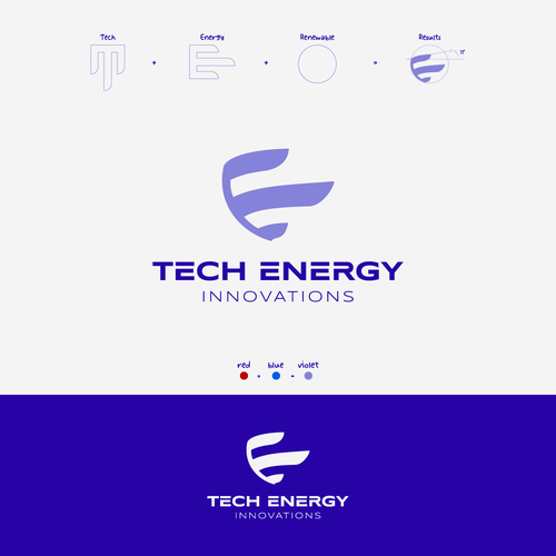 High-tech logo with the title 'Logo Concept for Tech Energy'