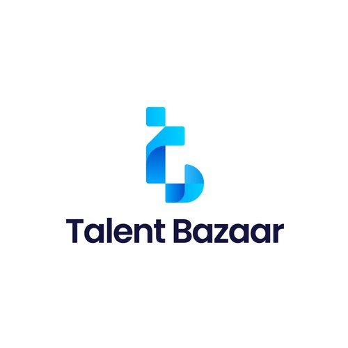 Marketplace logo with the title 'Talent Bazaar - Modern Abstract 'TB' Logo'