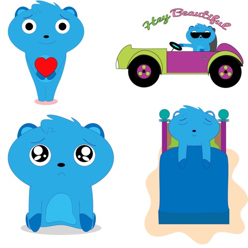 Sticker artwork with the title 'Create 2  unique, funny, high-quality sticker packs for use in the Dingaling app!'