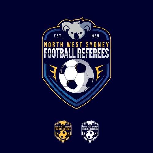 Sports logo with the title ' North West Sydney Football Referees'