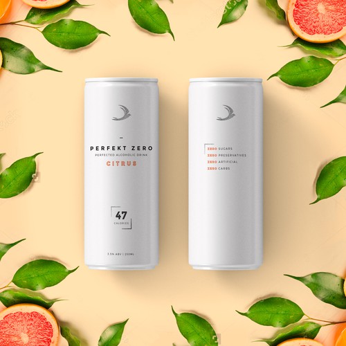 Typography label with the title 'Perfekt Zero'