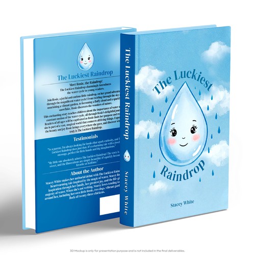 Paperback book cover with the title 'The Luckiest Raindrop'