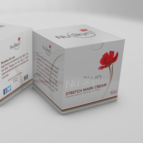 Skincare packaging with the title 'Sophisticated packaging for skin care product'
