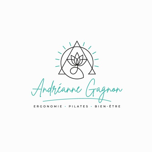 Pilates logo with the title 'Andréanne Gagnon - Logo Design'