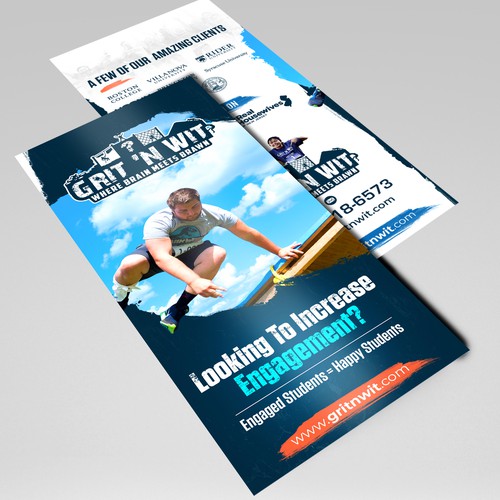 Student design with the title 'Creative Event Brochure'