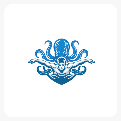 Sports logo with the title 'Abu Swim Coach'