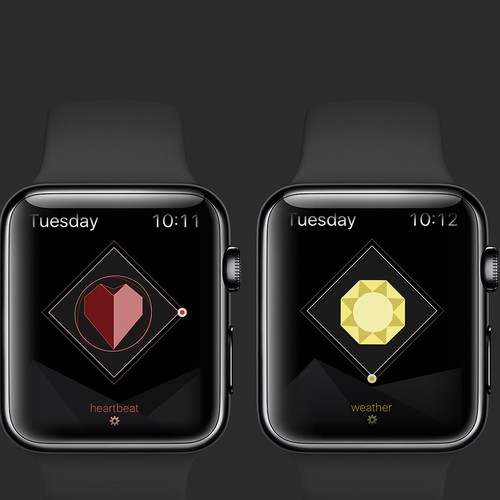 Watch design with the title 'apple watch weather app'