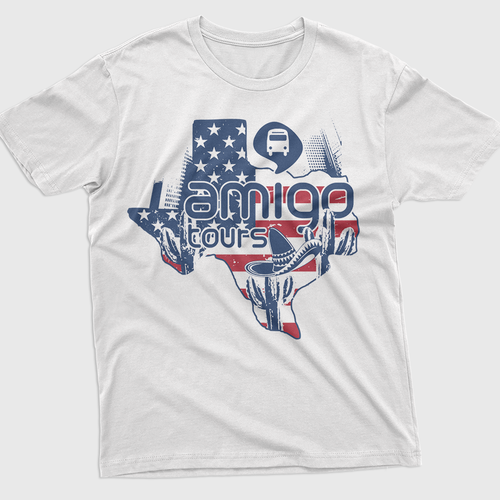 Texas t-shirt with the title 'Amigo tour tshirt design'