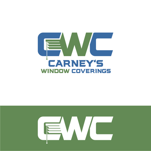 Window design with the title 'Carney’s Window Coverings'
