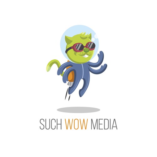 Alien logo with the title 'Alien Cat for Media Company'