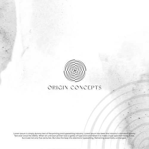 Interior decoration logo with the title 'Origin Concepts'