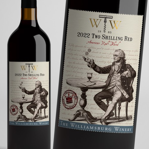 Whiskey label with the title 'wine label'