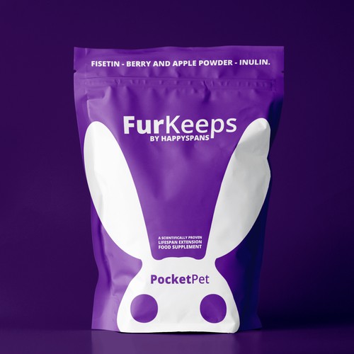Color label with the title 'Pet Food Package Design'