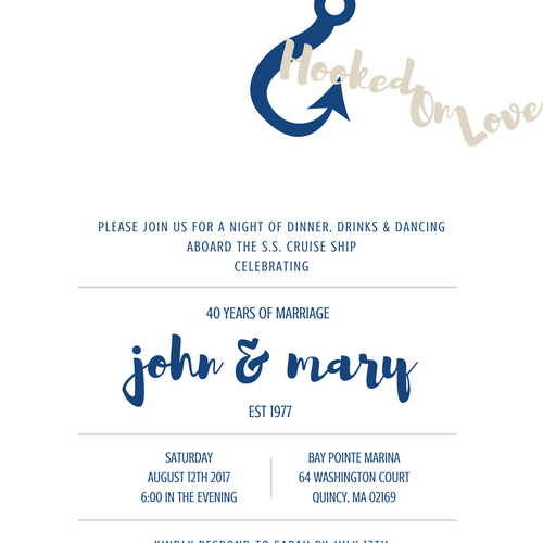 Hook design with the title 'Hooked on love'