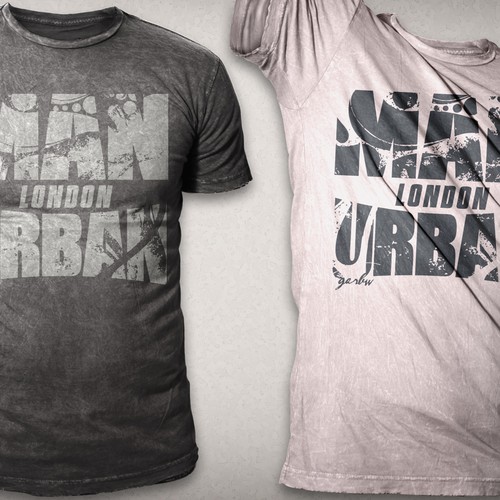 Abstract t-shirt with the title 'MAN London'