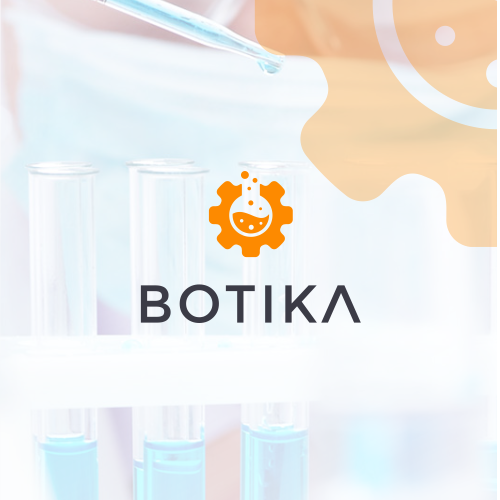 Gear logo with the title 'Botika'