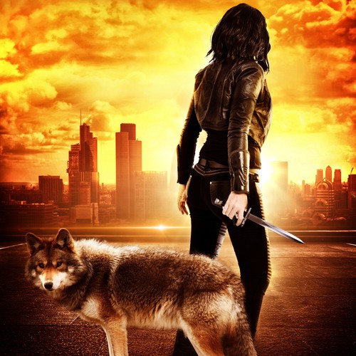 Wolf book cover with the title 'Book cover design for Unleashed by Kathryn Fuller '