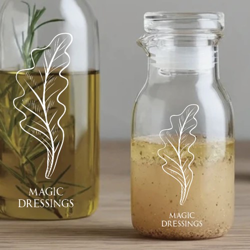 Freehand design with the title 'Salad dressing'