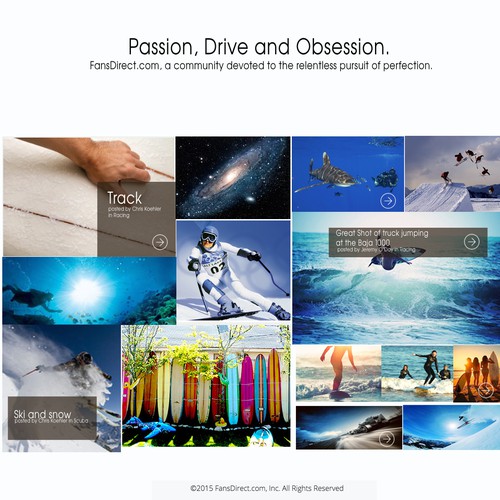 Video website with the title 'Online platform landing page design'