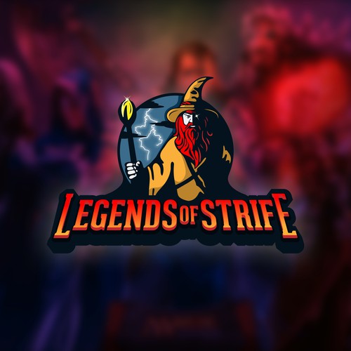 Magician logo with the title 'A mystical all-powerful wizard '