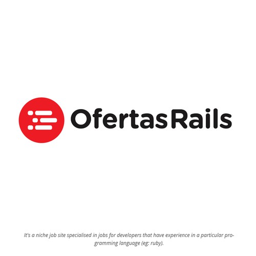 Coding logo with the title 'ofertas rails'