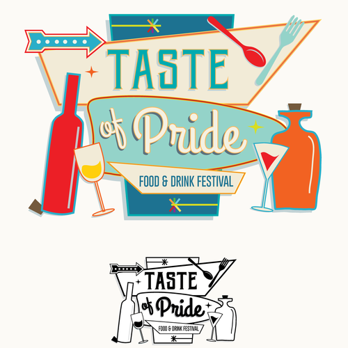 Festival logo with the title 'mid century design'