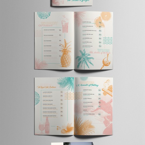 Cheerful design with the title 'Liquor Menu Design'