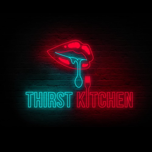Fork design with the title 'Thirst Kitchen'