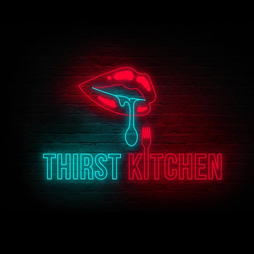 Lips design with the title 'Thirst Kitchen'