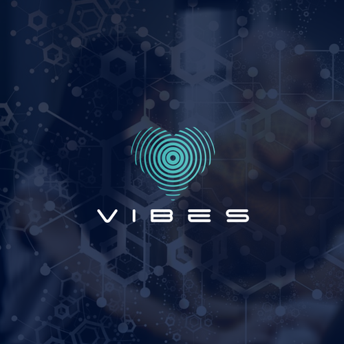 Symmetrical logo with the title 'Vibes'