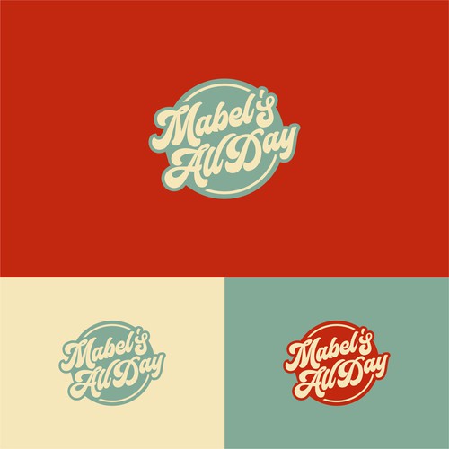 Food truck logo with the title 'Mabel's All Day'