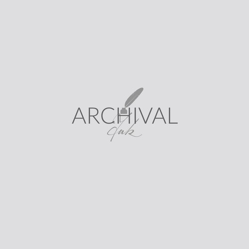 Grayscale logo with the title 'Logo for an online art gallery '
