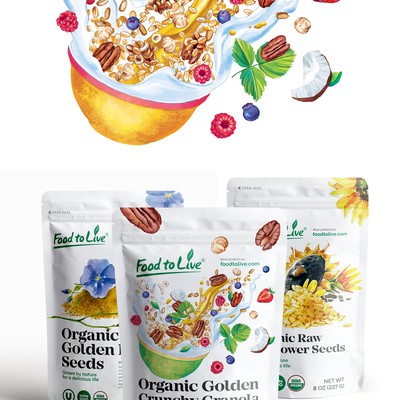 Cruncy granola packaging design