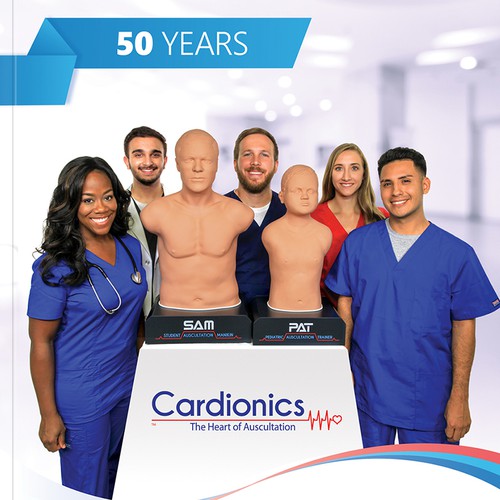 Clinic design with the title '2019 Cardionics Catalog'