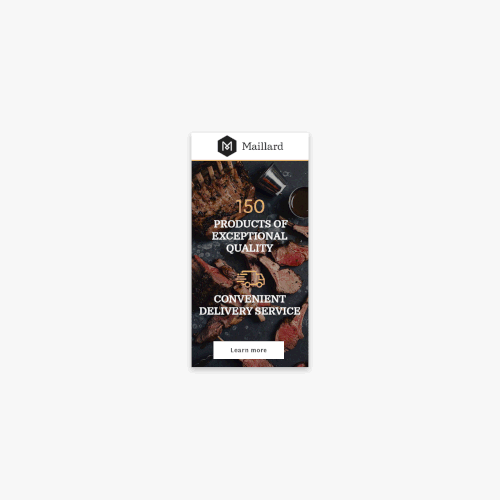 GIF design with the title 'Animated banner for online butcher shop'