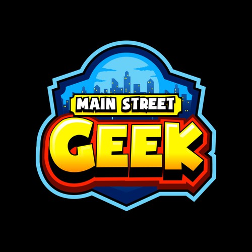 Pop culture logo with the title 'Main Street Geek'