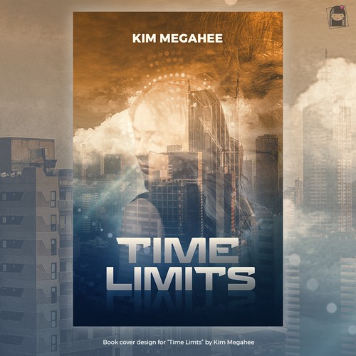 Futuristic book cover with the title 'Book cover design for a fiction book'